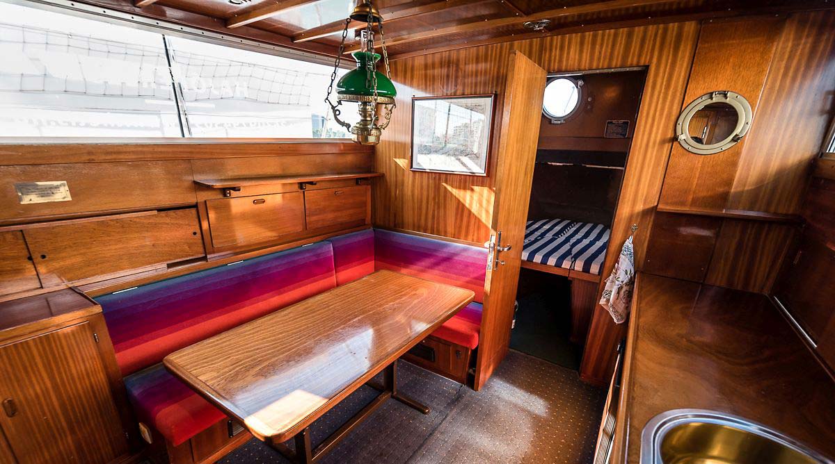 Thetis charter yacht kitchen cabin