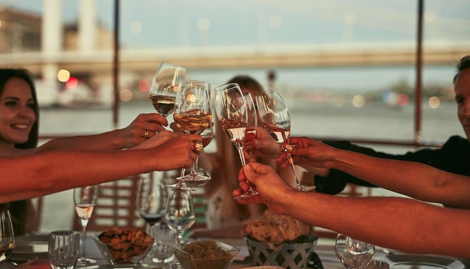Wine-tasting on Thetis yacht